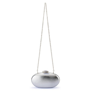 Yuzu Oval Clutch - Silver