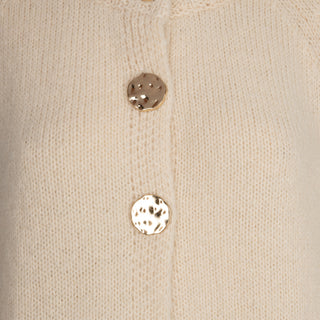 Button Detail Sweater - Biscuit