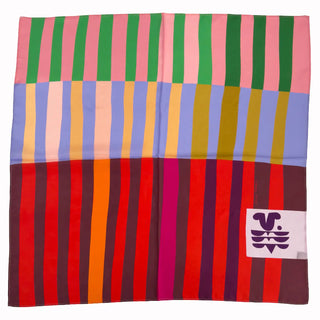 Red Colorblock Scarf - Red Colorblock