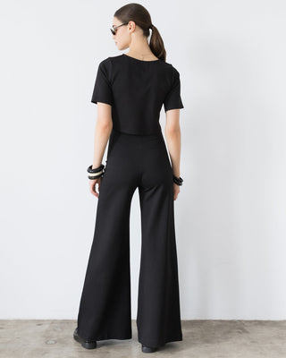 Ponte Knit Standard Wide Leg Pant