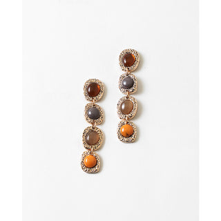 Multi Stone Drop Earrings