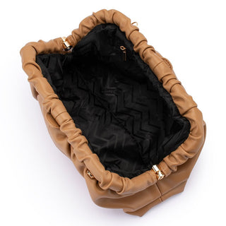 Nix Gathered Soft Clutch - Natural