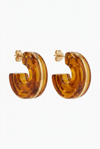 Gold Bar Hoops