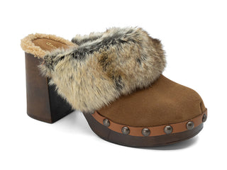 Fadia Clog - Cinnamon Suede