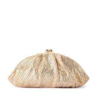 Rita Woven Clutch - Gold