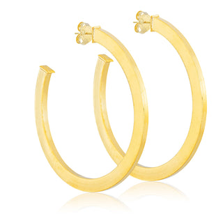 Elisa Hoops - Brushed Gold