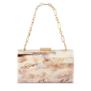 Odette Acrylic Clutch - Natural
