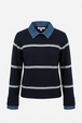 Navy/Ivory Stripe