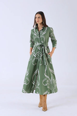 Emily Dress - Fountain Green