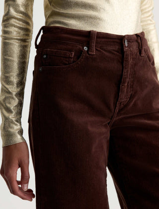 Saige Wide Leg Corduroy - Wood Brown