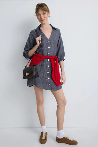 Phoebe Lantern Sleeve Shirtdress