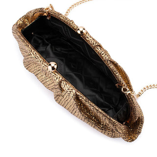 Rita Woven Clutch - Bronze