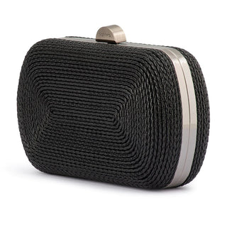 Martina Coiled Rope Clutch - Black