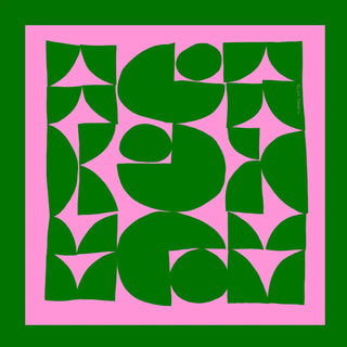 Green & Pink Geometric Scarf