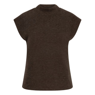 Sleeveless Sweater Mockneck