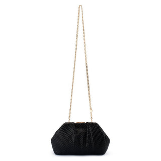 Martinique Woven Clutch - Black