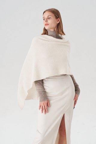 Cashmere Topper - Ivory