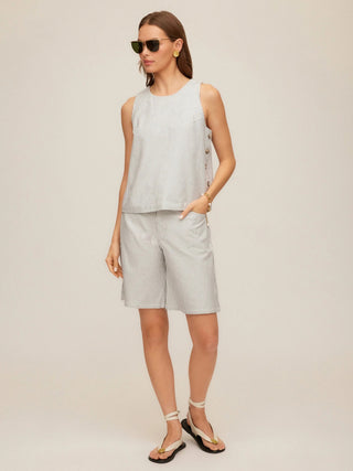 Clarice Side Button Top
