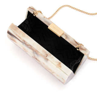 Odette Acrylic Clutch - Natural