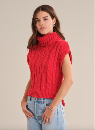 Angelica Cable Trim High-Low Vest