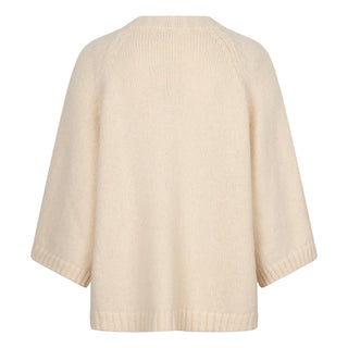 Button Detail Sweater - Biscuit