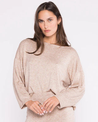 Sweater Knit Boat Neck Top