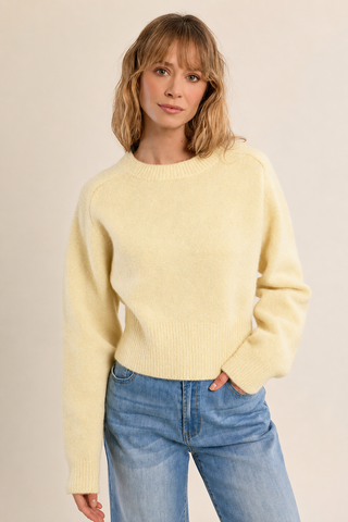 Ladies Knitted Sweater - Yellow