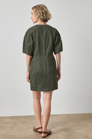 Washed Twill Full Sleeve Shirt Dress