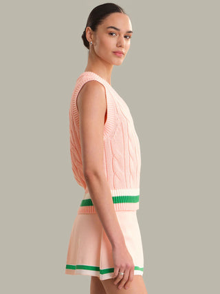 Elle Cable V-Neck Vest