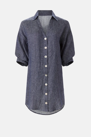 Phoebe Lantern Sleeve Shirtdress