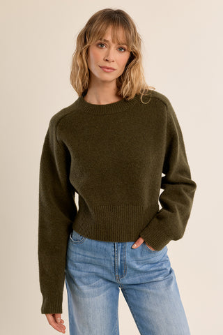 Ladies Knitted Sweater - Khaki