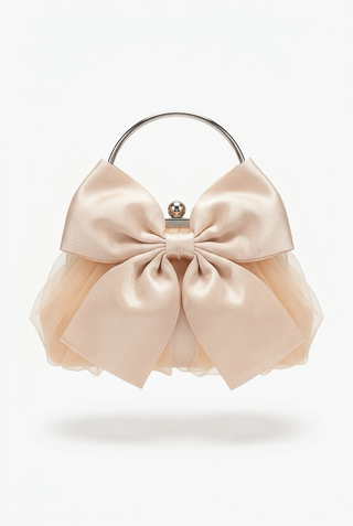 Ivory Bow Handbag