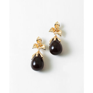 Amber Flower Drop Earrings