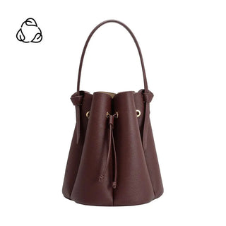 Laguna Vegan Leather Top Handle - Burgundy - Burgundy