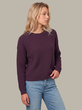 Daphne Cropped Pullover - Italian Plum