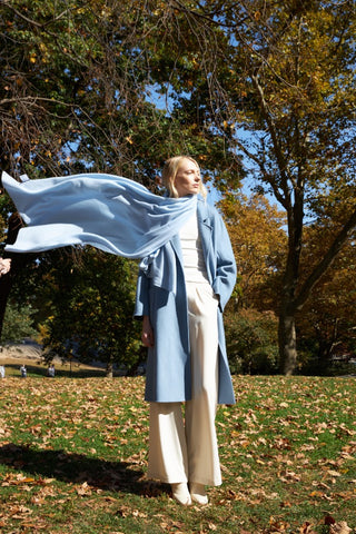Cashmere Topper - Arctic Blue