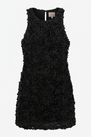 3D Flower Sleeveless Mini Dress