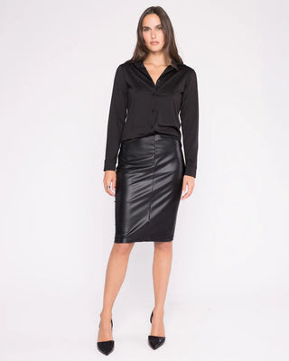 Vegan Leather Pencil Skirt