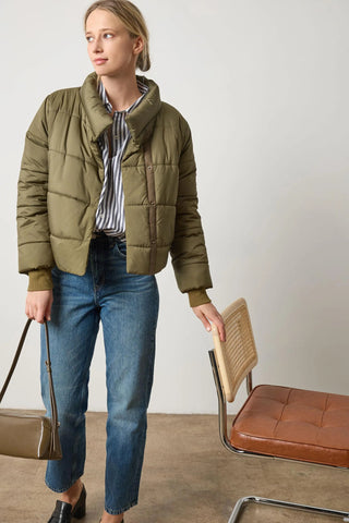 Knit Cuff Jacket - Evergreen