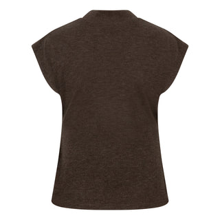 Sleeveless Sweater Mockneck