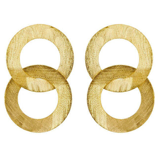 Greta Earrings - Brushed 18K Gold Plated