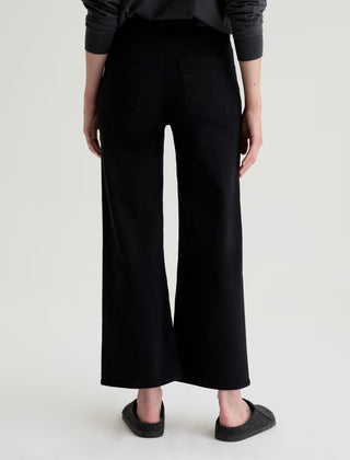 Saige Wide Leg Crop - Super Black