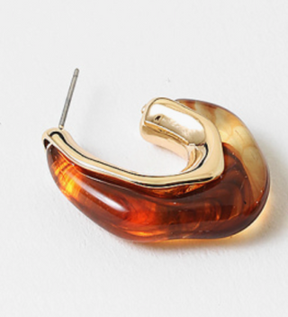 Tortoise Sculpted Hoops