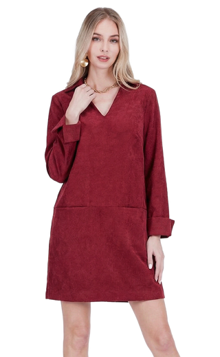 Split Neck Collar Dress