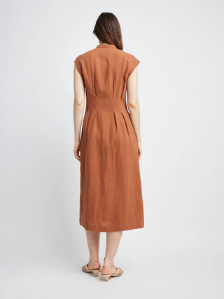 Jamila Button Front Midi Dress