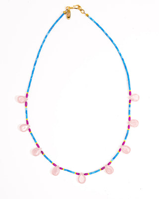 Rose Quartz Drop Necklace