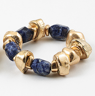 Worn Gold Beaded Bracelet