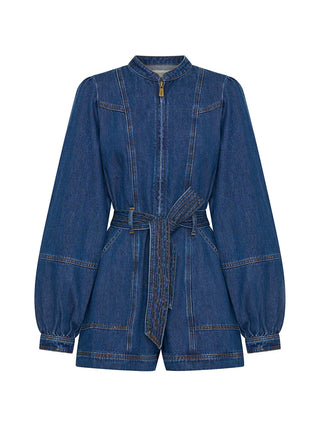 Lourdes Denim Playsuit