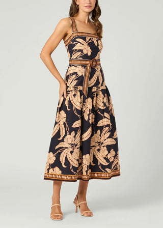 Kora Dress - Navy/Khaki
