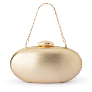 Yuzu Oval Clutch - Gold
